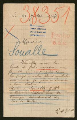 Expediente de madame J. Bte. Soualle