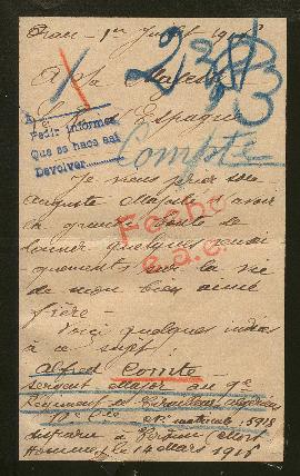 Expediente de Alfred Comte