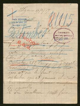 Expediente de la familia Destombes Dondencker