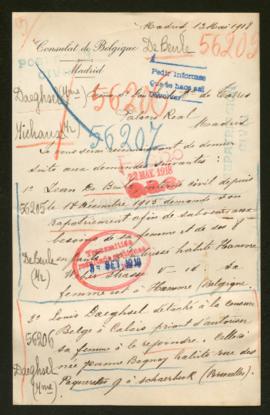Expediente de Jan de Beule, Jeanne Daeghsel Bagnay y Jean Baptiste Michaux