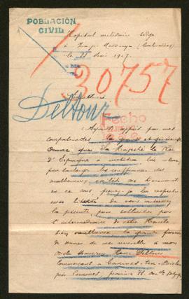 Expediente de Henri Deltour