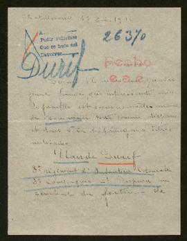 Expediente de Claude Durif