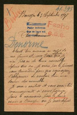 Expediente de Sidonie Denorme