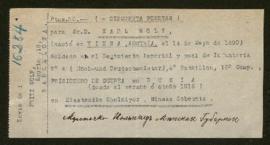 Expediente de Karl Wolf