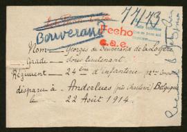 Expediente de Georges Beuverand de la Loyère