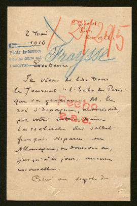 Expediente de Joseph Fraysse