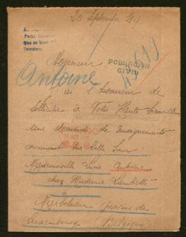 Expediente de Lucie Antoine