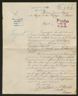Expediente de Charles Pegéot