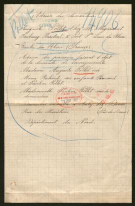 Expediente de la familia Pollet-Richard