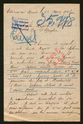 Expediente de Louis Henri Tanet