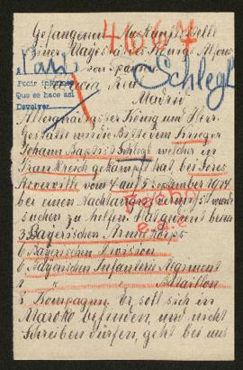 Expediente de Johann Baptist Schlegl