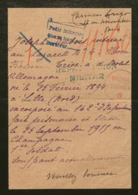 Expediente de Joseph Dubois