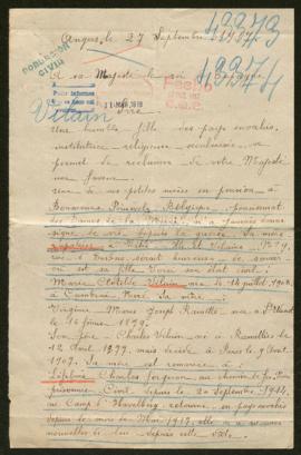 Expediente de Marie Clotilde Vilain, Charles Lefebvre y Charles Elie Lefebvre