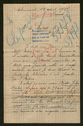 Expediente de Maria Marie Lefèvre Lefèvre y la familia Lefèvre-Allard