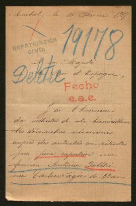 Expediente de la familia Delétré Carlier