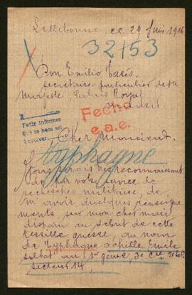 Expediente de Achille Emile Cyphagne