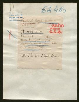 Expediente de Joseph Germain Balarot