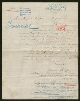 Expediente de madame Arthur Procureur e hijos