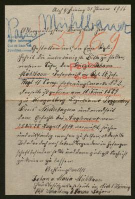 Expediente de Johann Mühlbauer