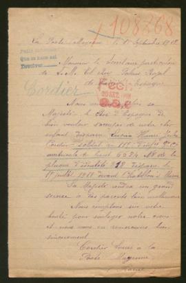 Expediente de Lucien Henri Jules Cordier