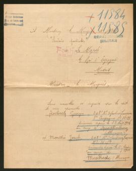 Expediente de Georges Leclercq y Joseph Monthé