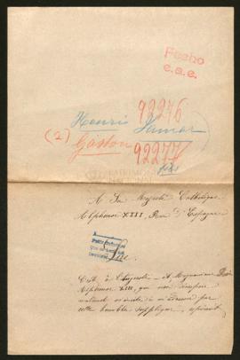 Expediente de los hermanos Henri y Gaston Jamar
