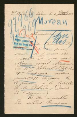 Expediente de Joseph Moreau y Edouard Bompain