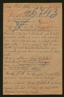 Expediente de José Gilabert