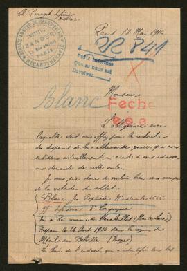 Expediente de Jean Baptiste Blanc