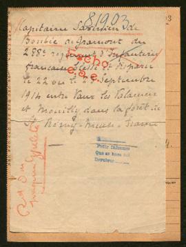 Expediente de Savinien de Boubée de Gramont y del coronel Boubée de Gramont