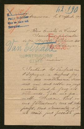 Expediente de Henri van Elstraete