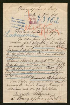 Expediente de Marie Maurice Labaume