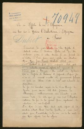 Expediente de Jean Benoit Dubiet