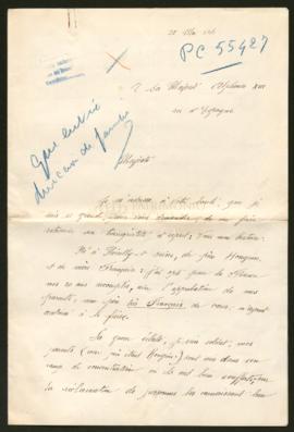 Expediente de Joseph Siklosy y esposa