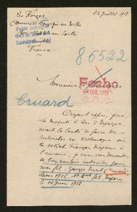 Expediente de Georges Ernest Cruard