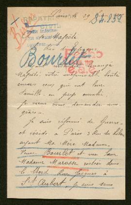 Expediente de madame veuve Bourlet y madame Marosse