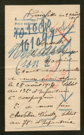 Expediente de Emile Louis Renaud y Frantz