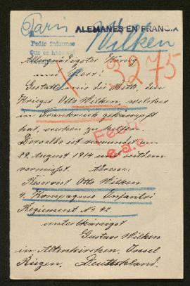 Expediente de Otto Wilken