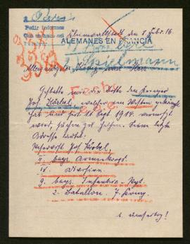 Expediente de Joseph Körbel y Anton Spielmann