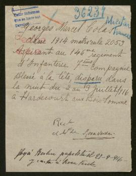 Expediente de Georges Marcel Colas