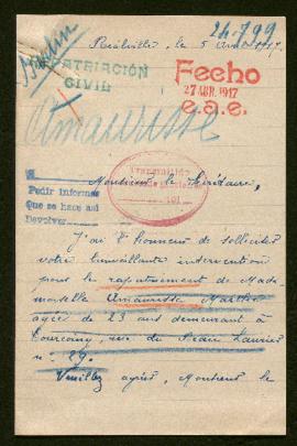 Expediente de Marthe Amaurisse