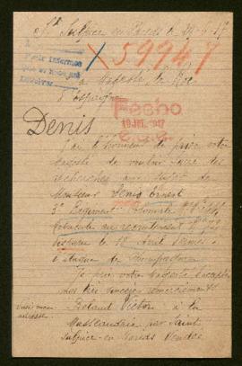 Expediente de Ernest Denis