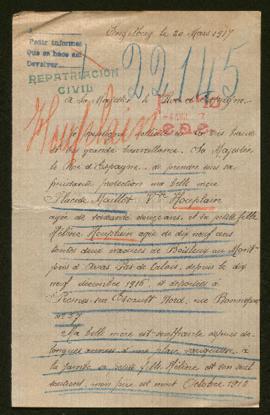 Expediente de la familia Houplain Maillot