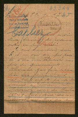 Expediente de madame Leandre Capliez e hijos y la familia Capliez