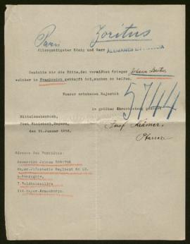 Expediente de Johann Zoritus