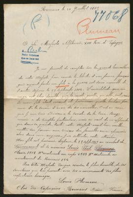 Expediente de Louis Paul Plumeau