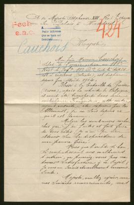 Expediente de Maurice Cauchois