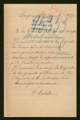 Expediente de Lucien Eugène Mabille