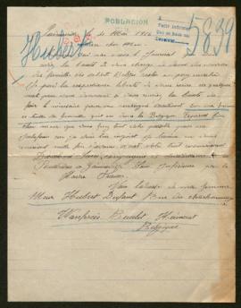 Expediente de madame Dieudonné Sauré y familia