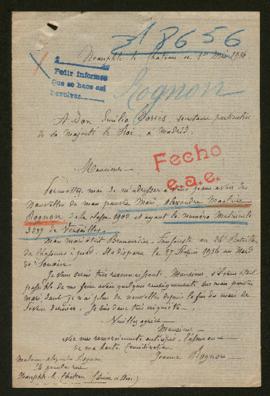 Expediente de Alexandre Magloire Rognon